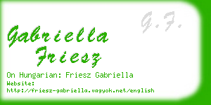 gabriella friesz business card